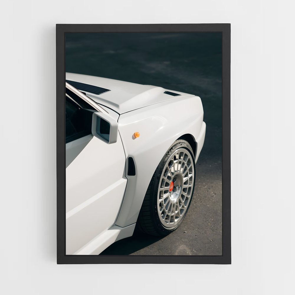 Poster Delta Blanc – affiche Lancia (vue 2)